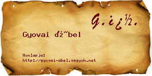 Gyovai Ábel névjegykártya