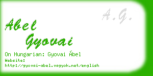 abel gyovai business card