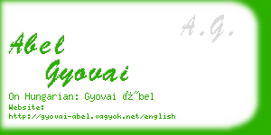 abel gyovai business card